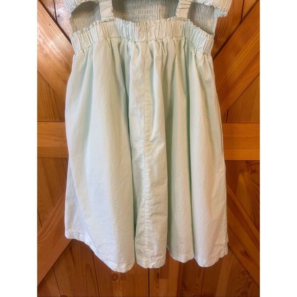 Pinch Anthropologie Smocked Back Cutouts Mint Sleeveless Short Dress Medium (577 - Picture 6 of 8